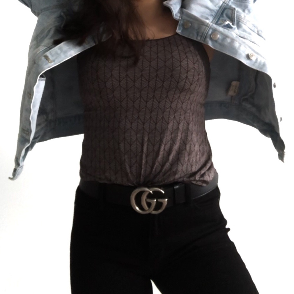Jockey Pattern Spaghetti Strap Top